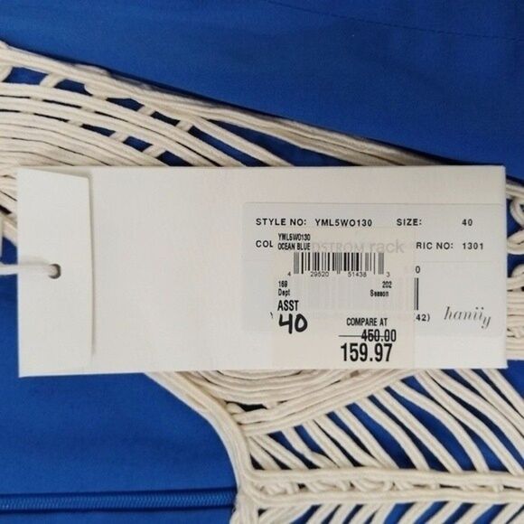 Hanii Y Womens IT 40 (Small / US 4) NWT Sleeveless Cord Detail Dress Blue HANIIY - Picture 7 of 11